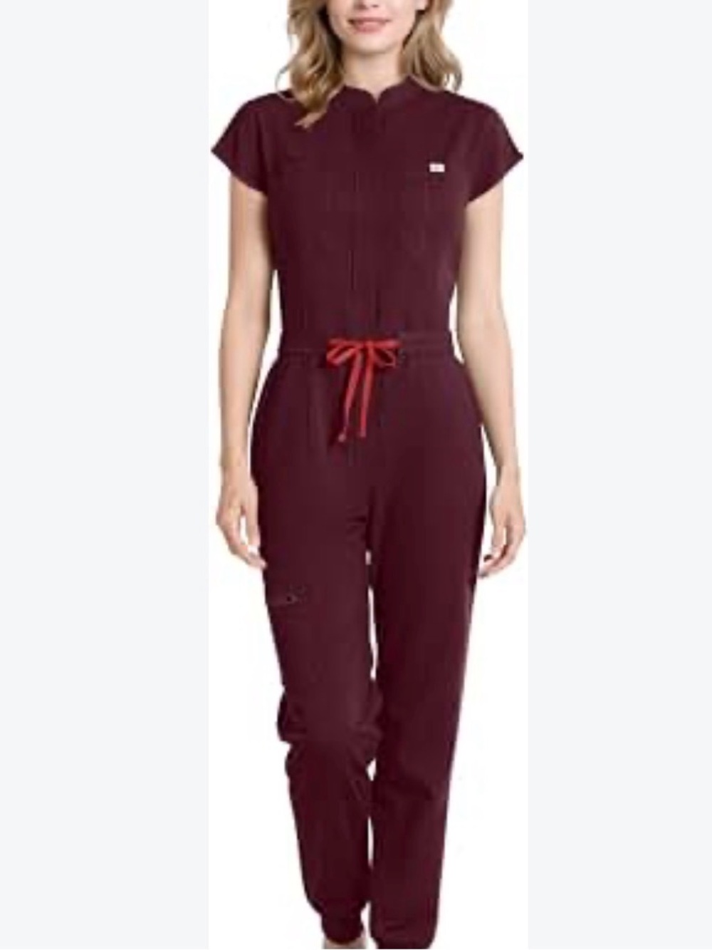 Women's FIGS Technical Collection Jumpsuit Burgundy Size XS